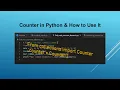 Mastering Python Counter How to Efficiently Count and Analyze Elements