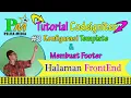 Tutorial Codeigniter Konfigurasi Template Membuat Footer Halaman Depan Website