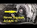 How To STOP ALTERNATOR BELT Squeaking Chirping Noise FOREVER
