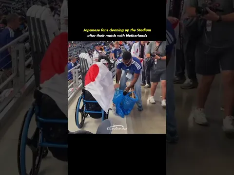 Japanese Fans Clean the Stadium After the Match ❤️ | The World Needs This Respect 🌍⚽ #shorts