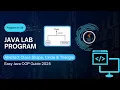 VTU Java Lab Program 6 Abstract Class Shape Circle Triangle Easy Java OOP Guide 2025