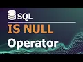 SQL Tutorial for Data Analysis 13 IS NULL Operator