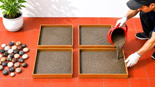 Anyone can do it! Pour cement into cardboard and create an amazing masterpiece.