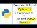 Download Install Python 3 9 on Windows 10 Step by Step Complete Tutorial