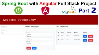 Spring Boot with Angular Full Stack Project Part 2 2023