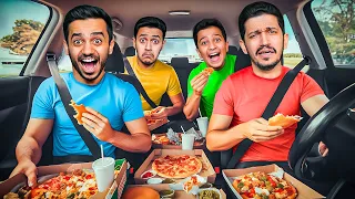 تحدي السيارة اللي قدامنا تحدد أكلنا تأكل وأنت تبكي 