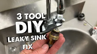 Leaky Faucet Restricted Flow DON T CALL THE PLUMBER commercial grade hand washing sink