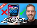 How To Fix 888 Poker App Not Working On iPhone IOS - Not Loading