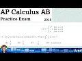 AP Calculus AB 2018 5 poorly done MCQ non-GC