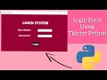 Login Form using Tkinter Python GUI Programming