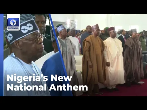 Download MP3 Tinubu, Shettima, Akpabio, Others Render Nigeria's New National Anthem, 'Nigeria We Hail Thee'