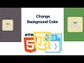 Change Background Color with a Button - HTML CSS JavaScript