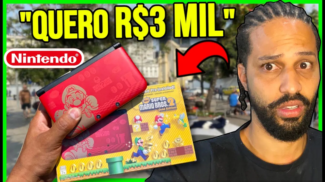 CAÇADA GAMER NA FEIRA DO ROUBO NINTENDO DS XL PS1 PS3