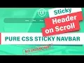 Css Sticky Position Css Sticky Navbar Pure Css Sticky Navbar Navbar fixed top after scrolling