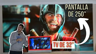 cine en casa por 150 pasa de una tv de 32 