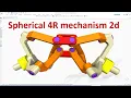 Solid Edge Design Motion Animation Spherical 4R mechanism 2d