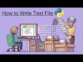 How to Write Text File In Python In Hindi