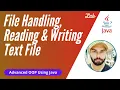 Java File Handling Advance OOP using Java Lecture 10