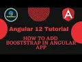 9 - How to add Bootstrap in Angular 12 App Angular 12 Tutorial