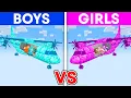 Download Lagu BOYS vs GIRLS: AIRPLANE Build Challenge in Minecraft