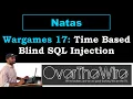 Natas 17 Time Based Blind SQL Injection OverTheWire Wargames