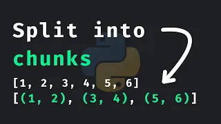 How To Split Any List Into Equally-Sized Chunks Python Recipes