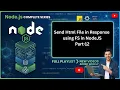 Send HTML File in Response Using FS Module in Node js 2026 Part 12