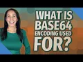 What is base64 encoding used for