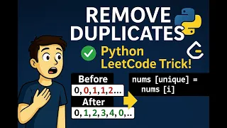 Mastering Leetcode Remove Duplicates from Sorted Array in Python