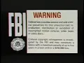 Warner Home FBI Warning Screen 1982-2004
