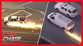 WILD CAR CHASE Suspect rams cars steals multiple cars during dangerous pursuit Car Chase Channel