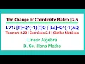 L71 Change of Coordinate Matrix Theorem 2 2 Linear Algebra Friedberg 4th Edition