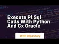 Execute pl sql calls with python and cx oracle