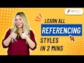 Master ALL Referencing Styles in 2 Mins