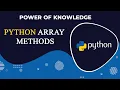 How We Find Array length Add or Remove Element and Find all Element of Array Using Loop in Python