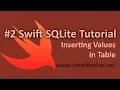 Swift SQLite Tutorial - Inserting Values in Table