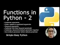 Positional Keyword Default Arguments - Functions in Python