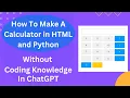 How To Make A Calculator In HTML And Python