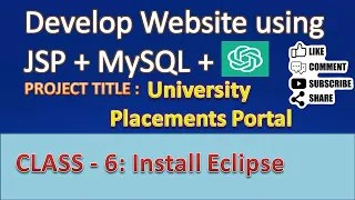 Class - 6 How to Install Eclipse IDE for Java Developers Setup for JSP Projects Part 5