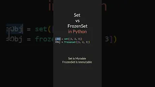 Python Pro Tip Set vs FrozenSet Python Interview Question