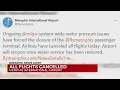 All flights at Memphis International Airport cancelled due to weather issue