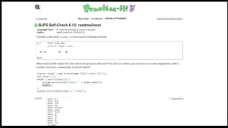 Java Practice It 6 13 readme2next file processing scanner