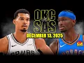 Lagu Oklahoma City Thunder vs San Antonio Spurs Full Game Highlights – December 13, 2025 | NBA Play-In