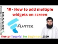 Flutter Tutorial for Beginners 2020 10 - How to add multiple widgets on screen