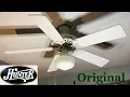 52 Hunter Original ceiling fan White 2 0 Amp with School house light kit 2025 Remake