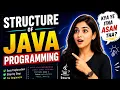 Structure of Java programming public class main method explain java structure in one