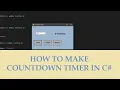 How to Make a Countdown Timer in C Windows Forms Beginner Tutorial
