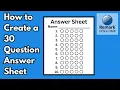 How to Create a 30-Question Answer Sheet in Microsoft Word Remark Office OMR Tutorial