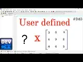 User defined multiplication of matrix in C Language Simple Method Apply