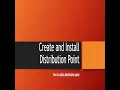 Install and configure Distribution Point in SCCM